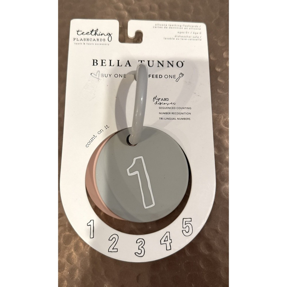 Bella Tunno Teething Flashcards Silicone Numbers Themed Educational Motor Skills
